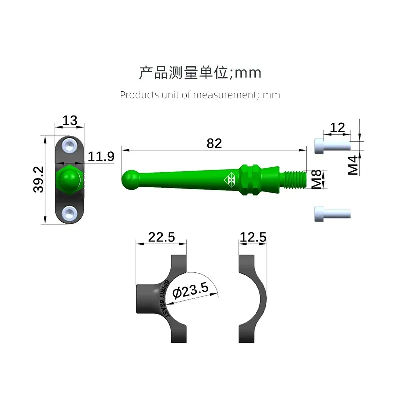 Color: Silver - Anti-kicking Extension Rod for Refitting Motorcycle Temple Stand for Kawasaki Ninja400 Z400 19-23mm in Diameter