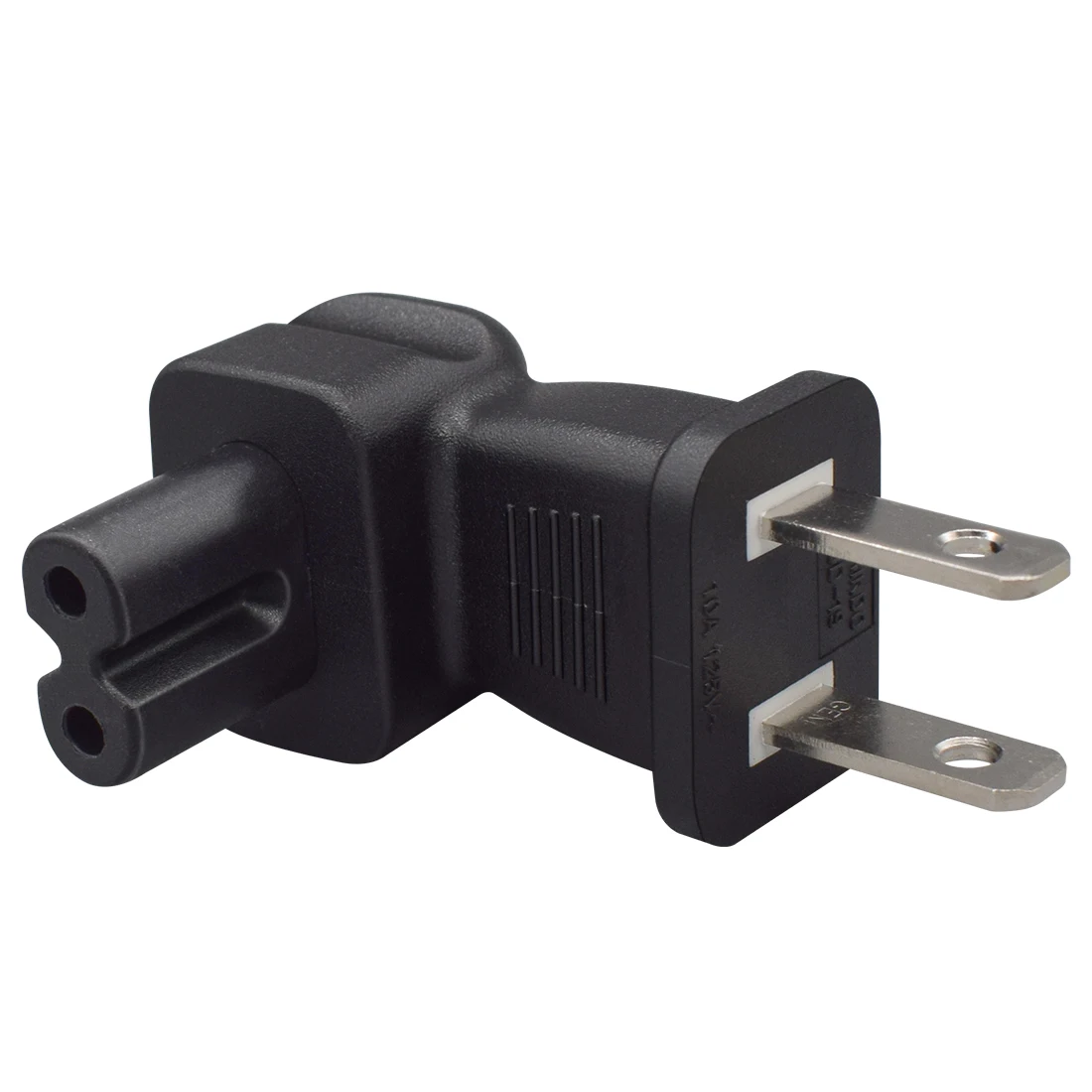 JORINDO USA 2 Pin Male to IEC 320 C7 Right Angle AC Adapter,Nema 1-15P Male to C7 Angle AC Power Adapter