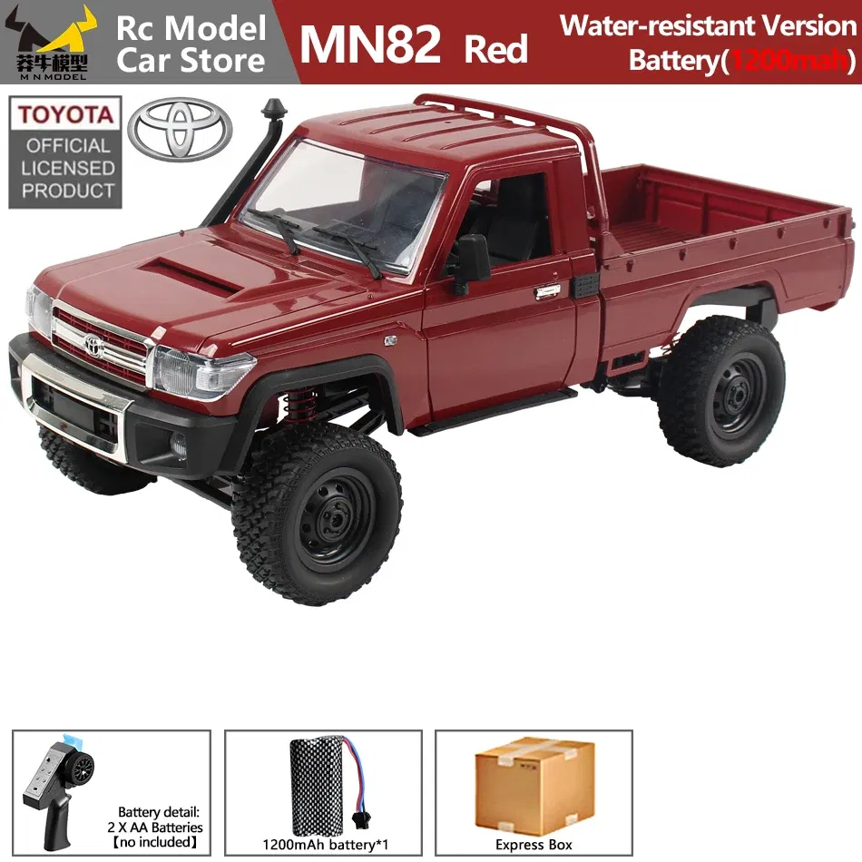 Color: PURPLE - MN MODEL 1/12 4X4 Remote Control Diving Off-road Car Retro LC79 Truck Climbing All Terrain Vehicle Rock Crawler Toy for Adult