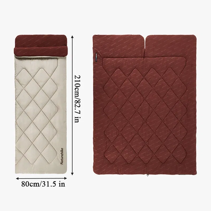 Color: WHITE, Ships From: Russian Federation - Naturehike Sleeping Bag Ultralight Waterproof Cotton Sleeping Bag Portable Spliceable Outdoor Hiking Travel Camping Sleeping Bag