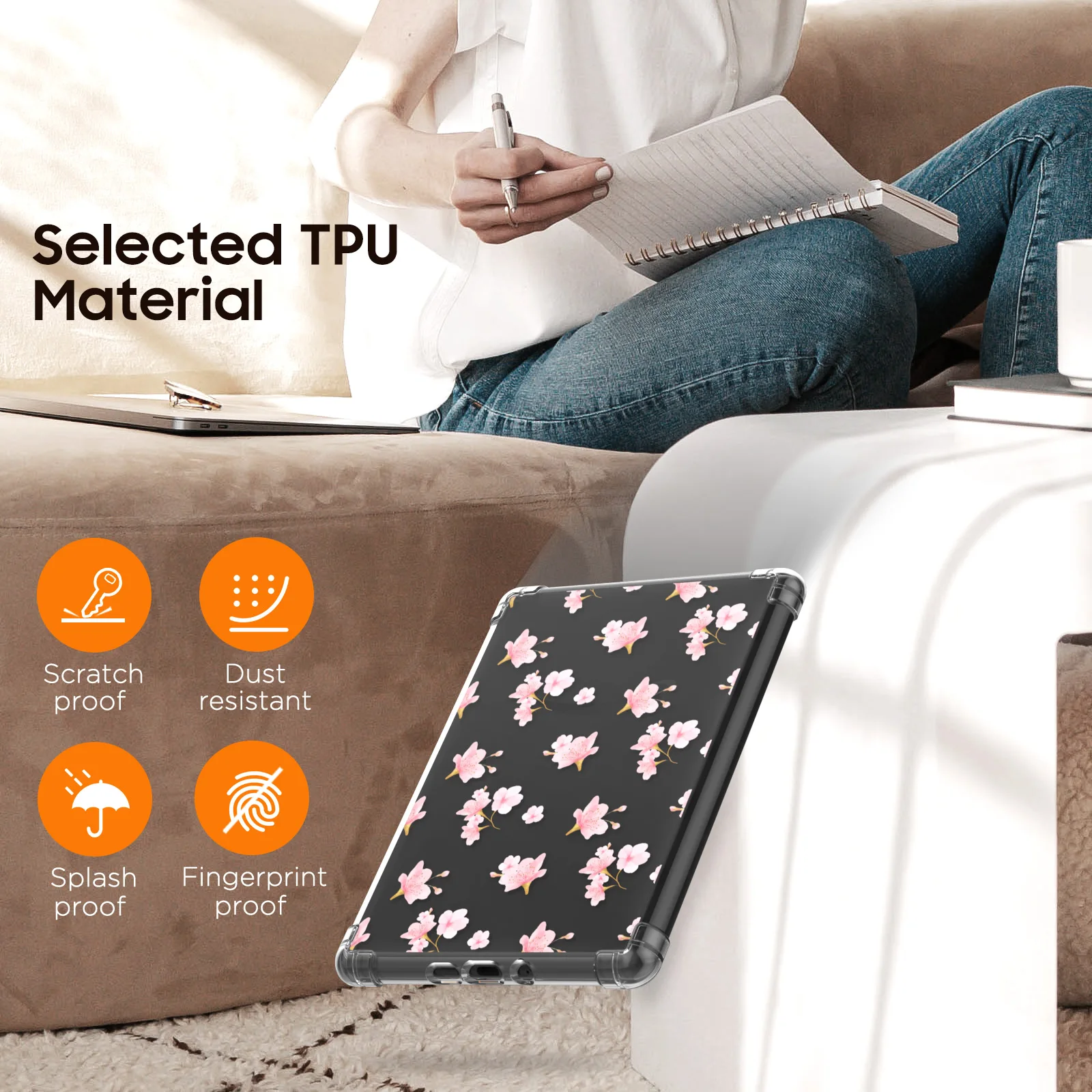 Color: MULTI, Size: eleven - Case for 6.8" Kindle Paperwhite (11th Generation-2021) Ultra Clear Soft Flexible Transparent TPU Skin Bumper Back Cover Shell