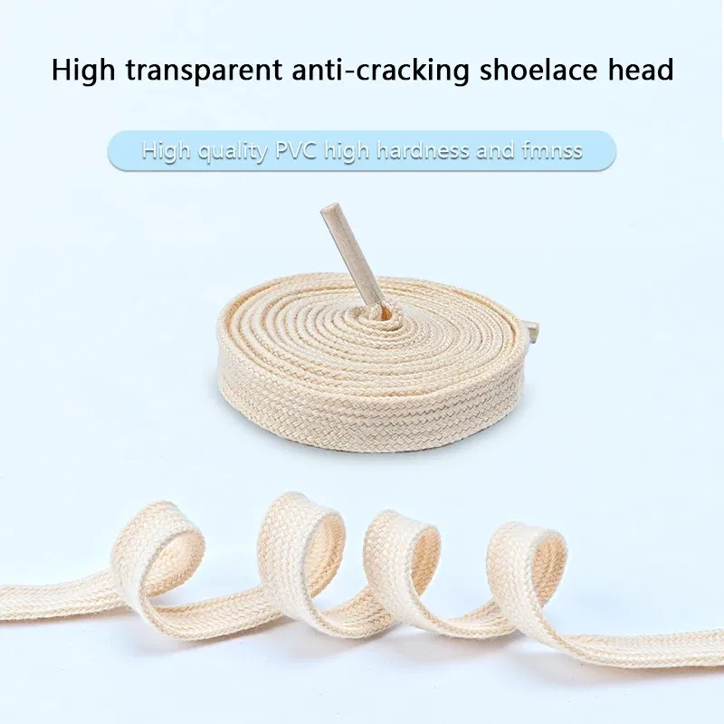 Color: Beige, Ships From: CHINA, Length: 160cm - 1 Pair Flat Shoelaces for Sneakers Rugged Wear-resistant Classic Canvas Sports Shoe Laces Women Men Shoelace Solid Double Cotton