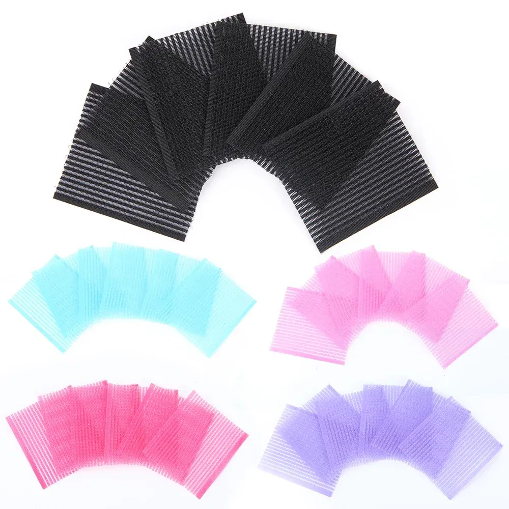 Color: Pink - 6Pcs Barber Acessories Bangs Magic Paste Posts Hair Sticker Clip Gripper Barber Grippers Hair Holder for Hair Styling Cutting