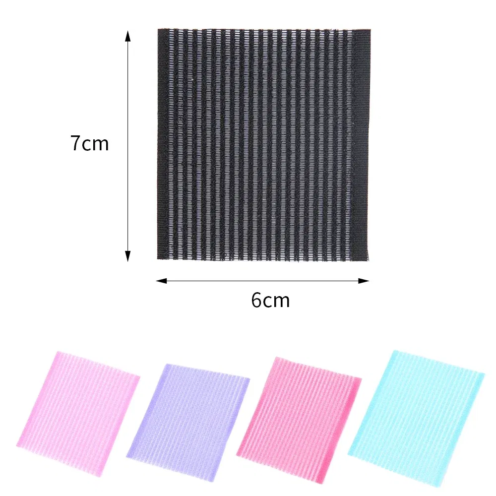 Color: Pink - 6Pcs Barber Acessories Bangs Magic Paste Posts Hair Sticker Clip Gripper Barber Grippers Hair Holder for Hair Styling Cutting