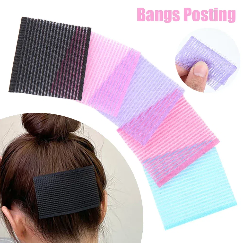 Color: Pink - 6Pcs Barber Acessories Bangs Magic Paste Posts Hair Sticker Clip Gripper Barber Grippers Hair Holder for Hair Styling Cutting