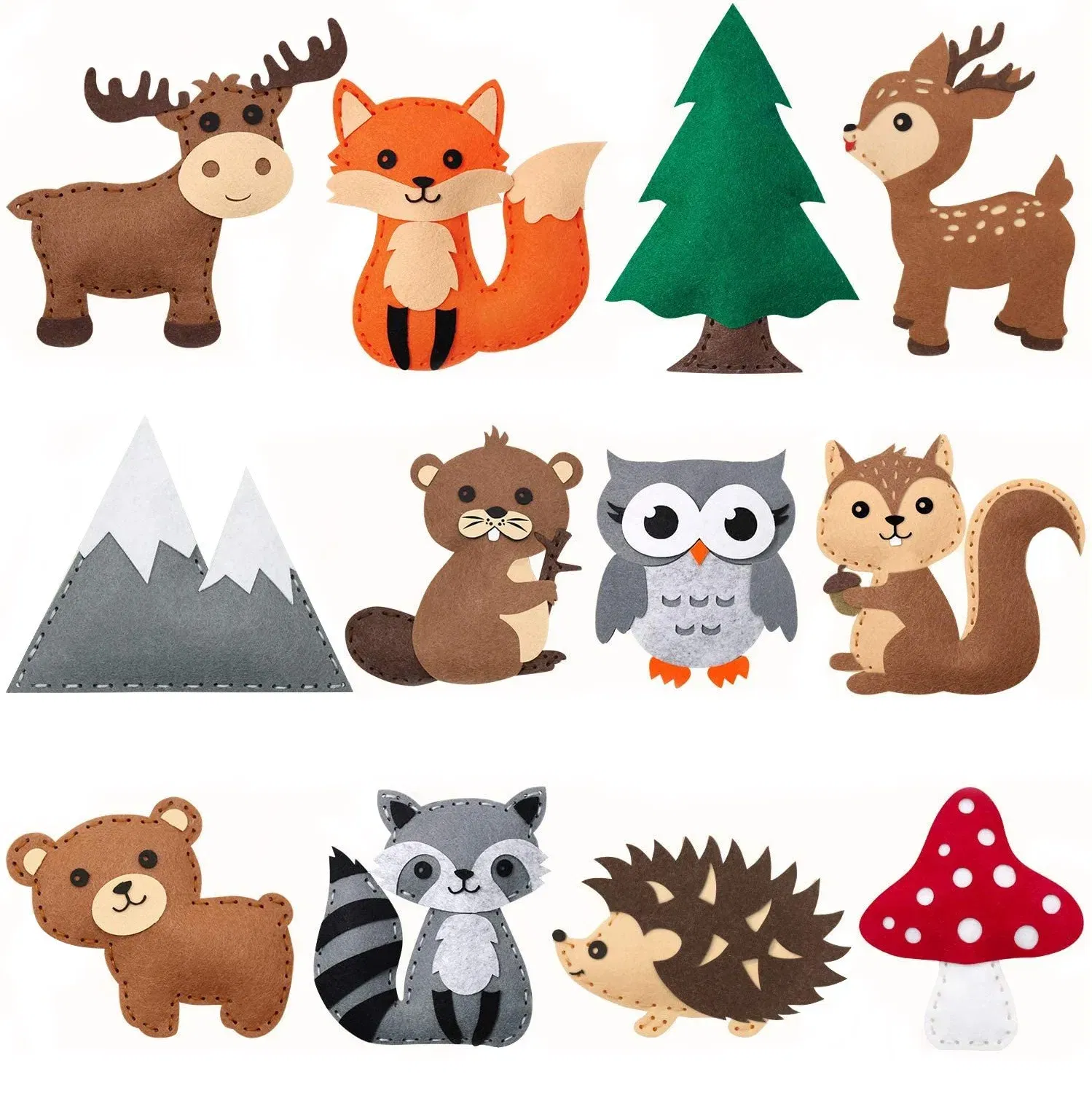 Color: light green - Christmas Sewing Kit Animal Sewing Craft Kit Farm Animal Toy DIY Crafting Sewing Set Educational Craft Set For Children Gifts