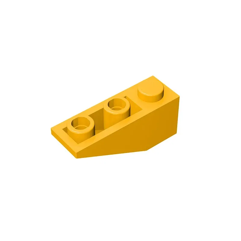Color: Wood - Gobricks GDS-596 Slope, Inverted 33 3 x 1 compatiblewith lego 4287 pieces of children's toys Assembles Building Blocks Technical