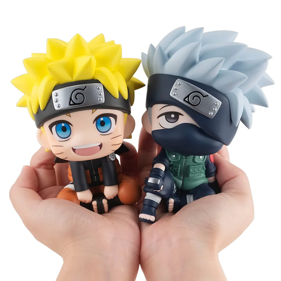 Color: green - 10cm Naruto Anime Figure Uzumaki Naruto Kakashi Uchiha Sasuke Itachi Cute Toys Q Figurals Action Figurine Model