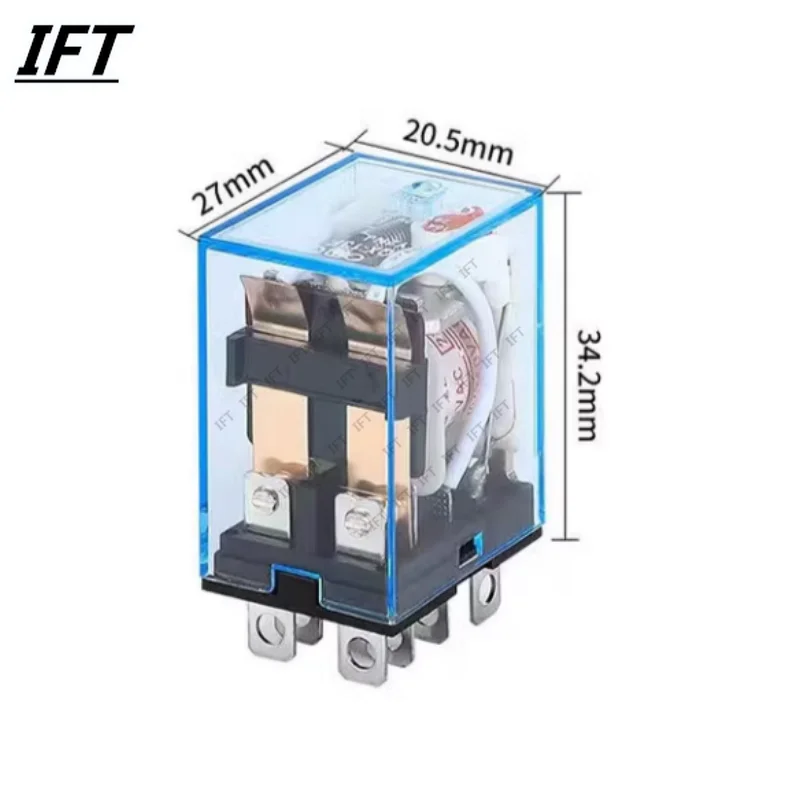 Size: M - 1Pc LY2NJ HH62P HHC68A-2Z Electronic Micro Mini Electromagnetic Relay 10A 8PIN Coil DPDT DC12V,24V AC110V 220V Hot