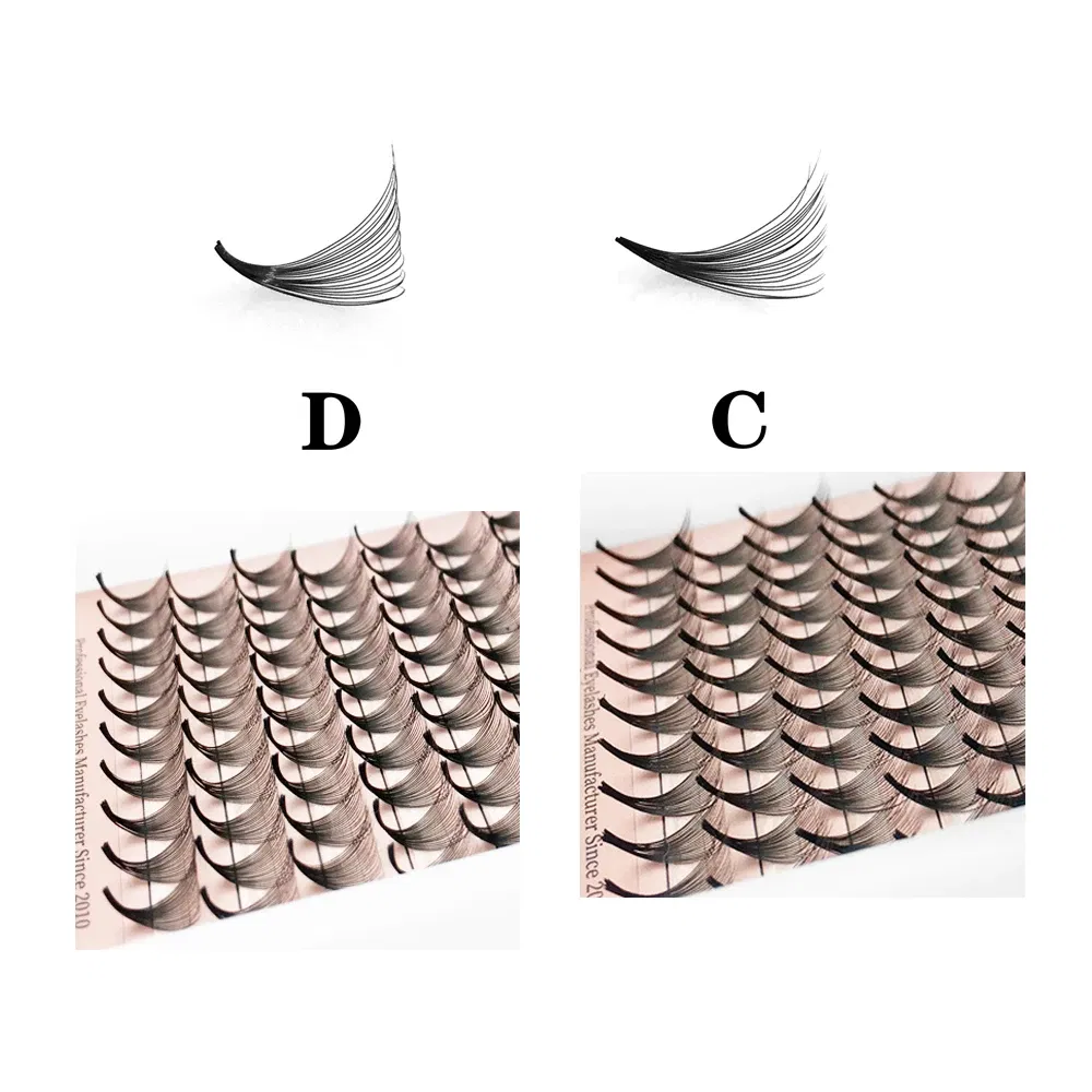 Color: Brushed Brass, Curl: D, Thickness: 0.07mm, Length: 10mm, Ships From: CHINA - Goddess 12D/14D/16D/20D Premade Fan Eyelash Extensions Natural Soft Russian Volume Lashes Faux Mink Individual Lash Extensions