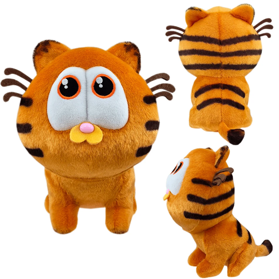 Color: Black - New 2024 25cm Garfield Plush Cute Soft Animal Anime Movie Garfield Odie Plush Stuffed Toy Doll Children Adults Fans Gift