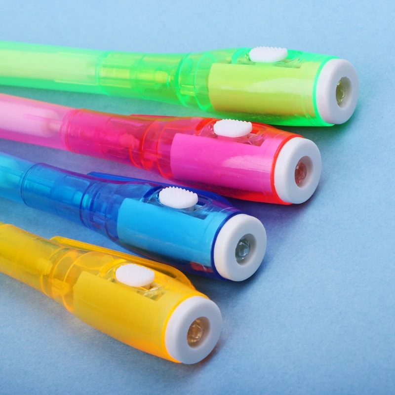 Invisible Pen Writing Secret Message Gadget With UV Light Stationery P9JD