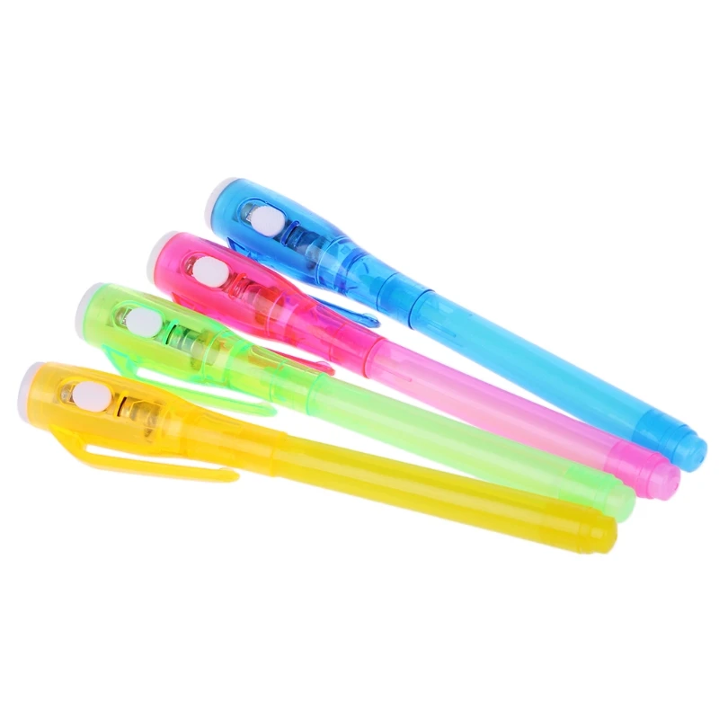 Invisible Pen Writing Secret Message Gadget With UV Light Stationery P9JD