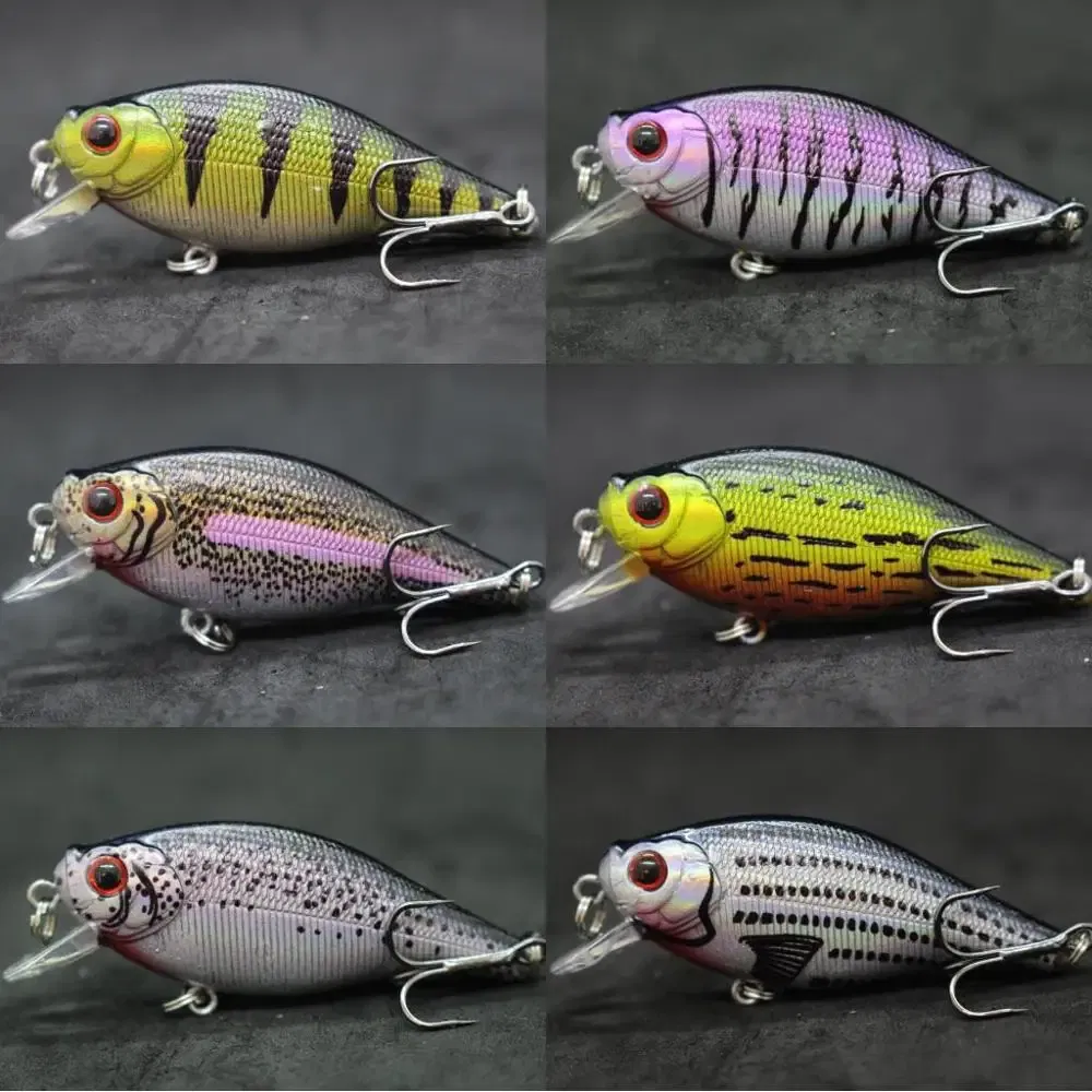 Color: Auburn - wLure Crankbait Fishing Lure 6.5cm 7.4g Flat Body Wide Wobbler Musky Bait Floating Tank Tested Hard Bait Variant Colors C547