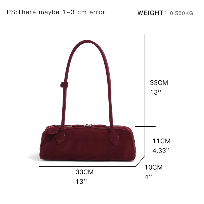 MABULA Brand Luxury Design Genuine Leather Underarm Shoulder Bag Cow Leather Fashion Suede Hobos Handbag Ladies Commuter Purse