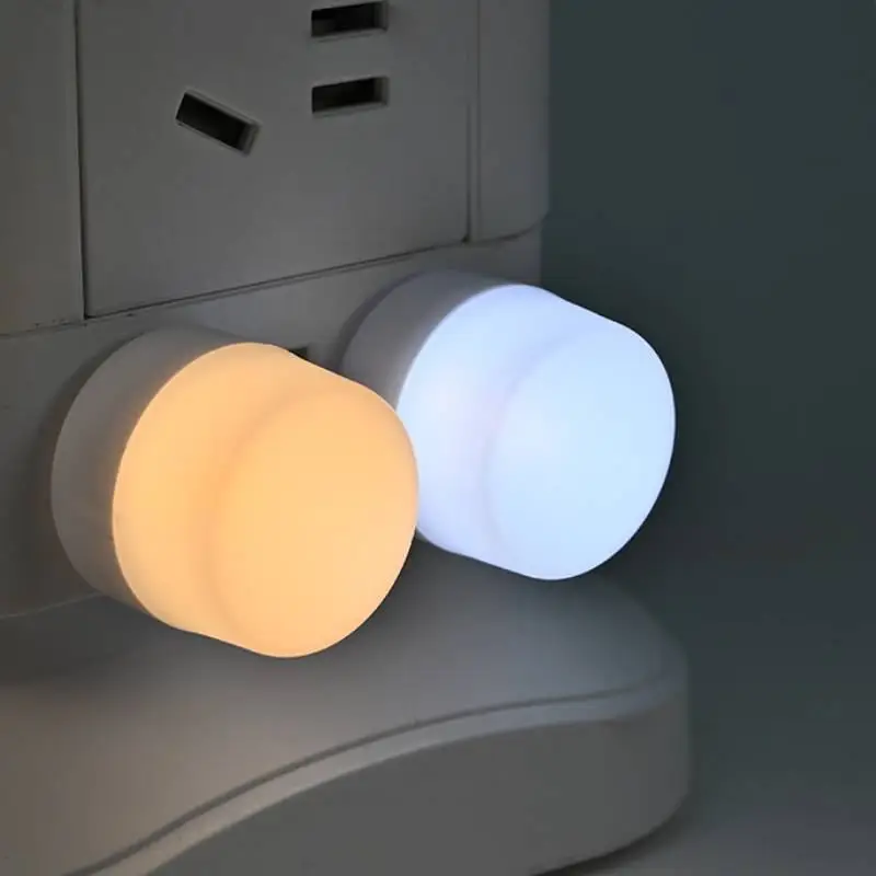 Emitting Color: BROWN, Ships From: CHINA - Mini USB Desk Lamp Bulb Eye Protection LED Night Light Gift Charging USB Small Round Book Lamp Christmas Bedroom Decoration
