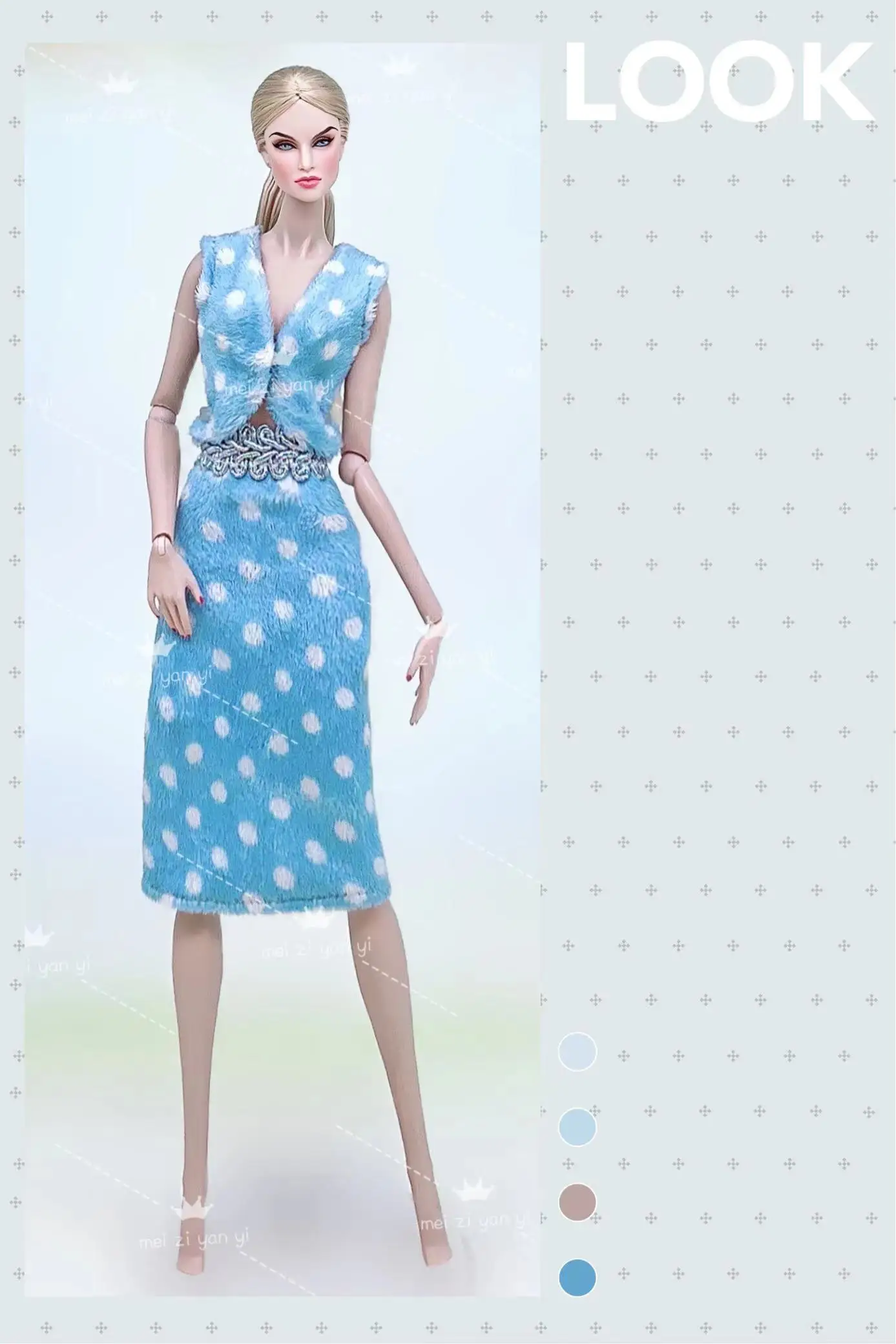 Color: Chocolate - Clothes for barbie doll accessories Dress
