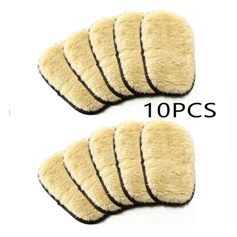 Color: Orange - Car Washing Imitation Wool Gloves Thickened Plush Car Wiping Gloves Waxing Polishing Car Cleaning Products cleaning cloth