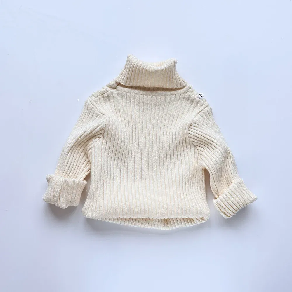 Color: Blue, Kid Size: 7 - MILANCEL Autumn Soft Tight Unisex Kids Knitwear Sweaters Solid Multi Color Girls Sweater Brief Boys Pullover Turtleneck Outwear