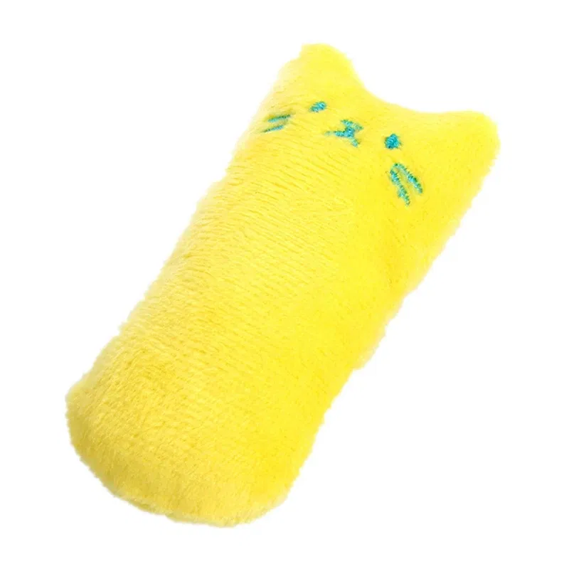 Color: WHITE, Ships From: CHINA - 2022 Catnip Toys Funny Interactive Plush Teeth Grinding Cat Toy Kitten Chewing Toy Claws Thumb Bite Cat Mint Pets Accessories