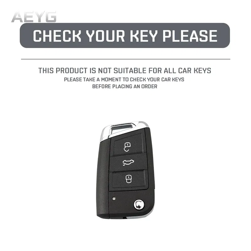 Color Name: Red - VW Car leather Key Case Cover For Volkswagen Golf 7 MK7 Tiguan MK2 For SEAT Ateca Leon FR 2 Ibiza For Skoda Octavia Shell Fob
