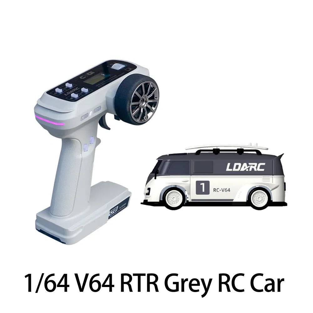 Color: black - LDARC V64 1/64 MINI RC Simulated Electric Remote Control Model Car Tabletop Bus Vehicle RTR 2.4GHz Adults Children's Toys