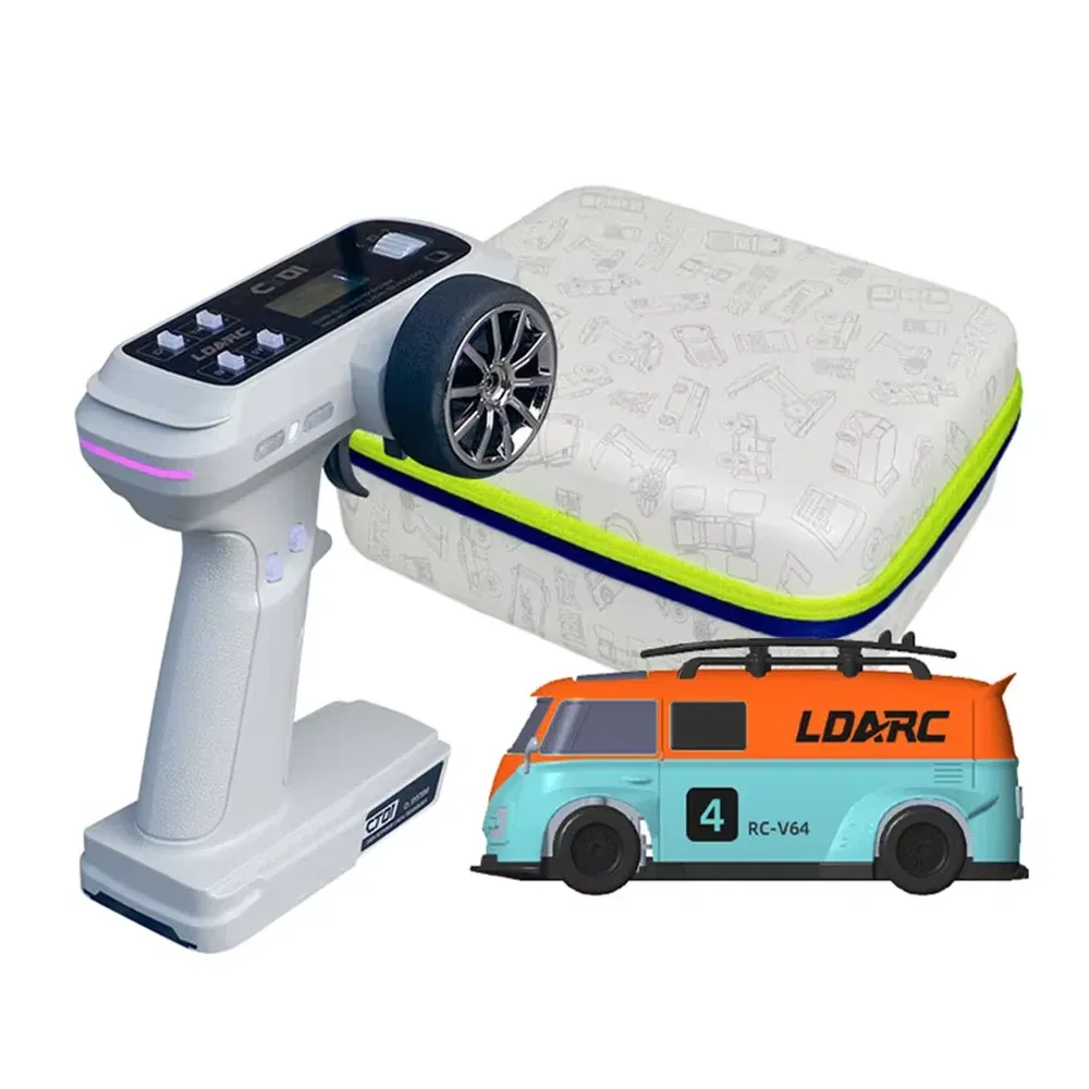 Color: black - LDARC V64 1/64 MINI RC Simulated Electric Remote Control Model Car Tabletop Bus Vehicle RTR 2.4GHz Adults Children's Toys