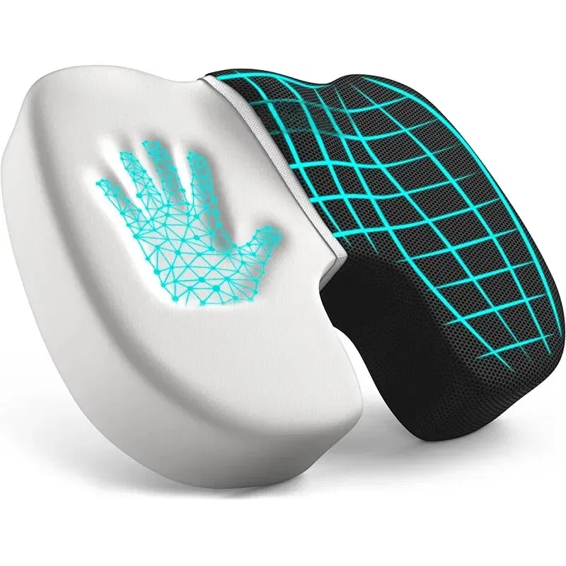 Color: black - Ergonomic Memory Cotton Office Cushion Hemorrhoid Cushion Chair Cushion Sedentary Artifact Student Ass Cushion