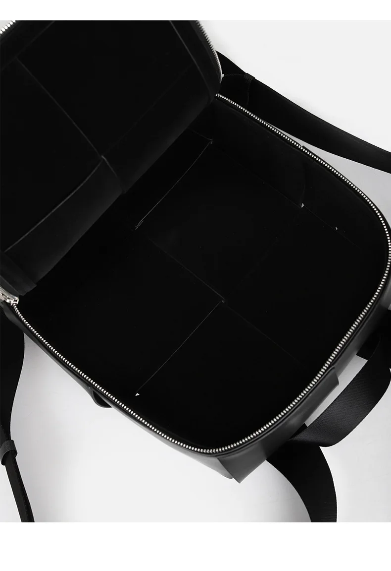 New Fashion Brand Genuine Leather Men Woven Backpacks Real Natural Leather Student Backpack Boy Luxury Weave Computer Laptop Bag