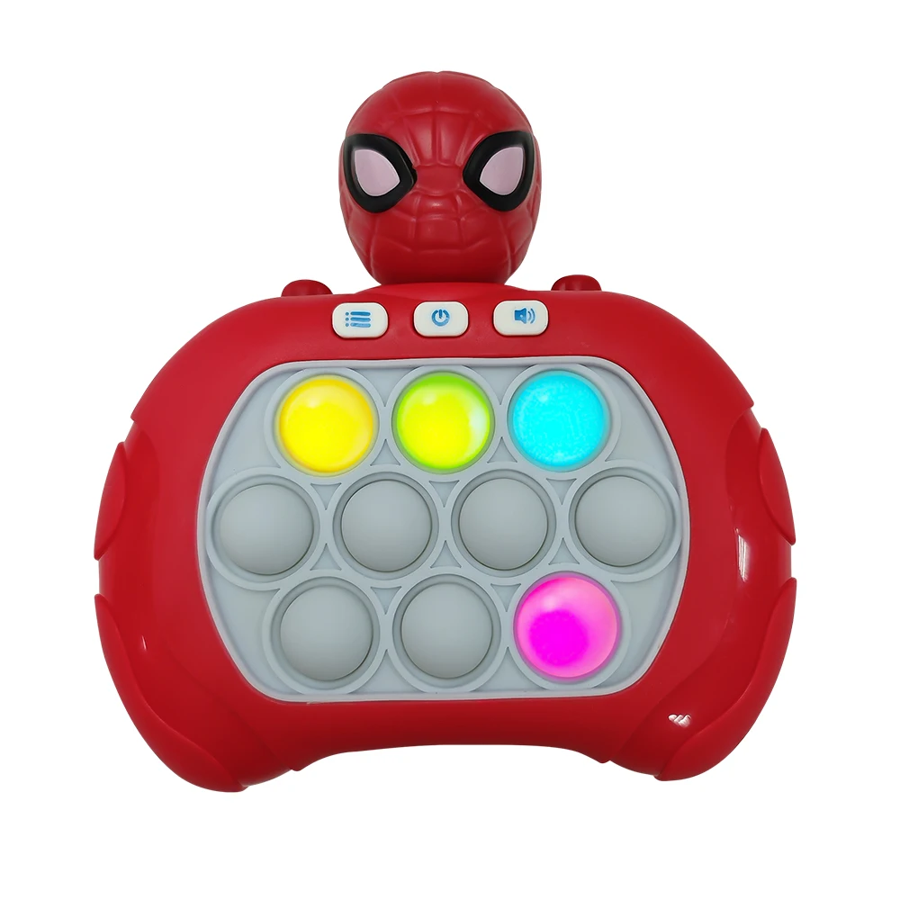 Color: Apricot Yellow - 2024 New Pikachu Quick Push Game Pop Up Fidget Bubble Electronic Pop it Pro Game Light AntiStress Toys For Adult Kids Gift 2024