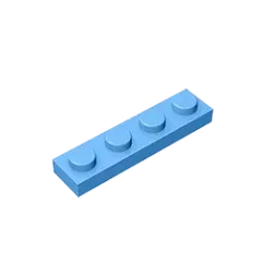 Color: tan - Gobricks 10PCS MOC Bricks Parts Plate 3710 1x4 Compatible Assembles Particles For Building Blocks DIY Bricks Educational Toys