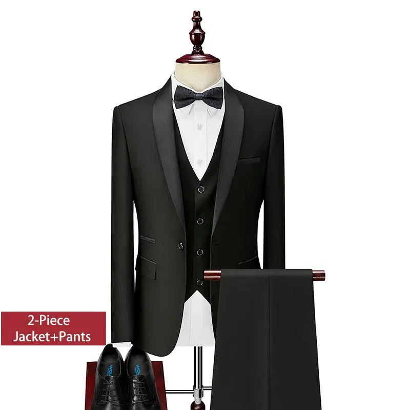 Color: Beige, Size: 4XL - Shenrun Men Tuxedo Slim Fit Fashion Suit Wedding Shawl Lapel 3 Pieces Skinny Single Breasted Jacket Party Prom Singer Costume