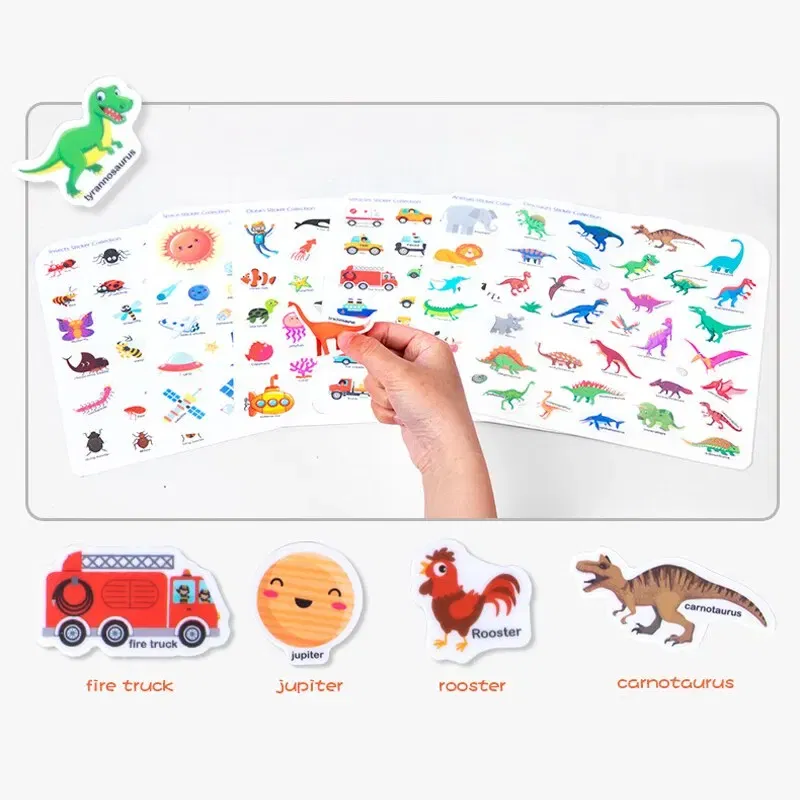 Color: Dark Grey - Early Childhood Education Scene Sticker Book Focus Cultivation Quiet Sticker Book Enlightenment Puzzle Cognitive Sticker Book