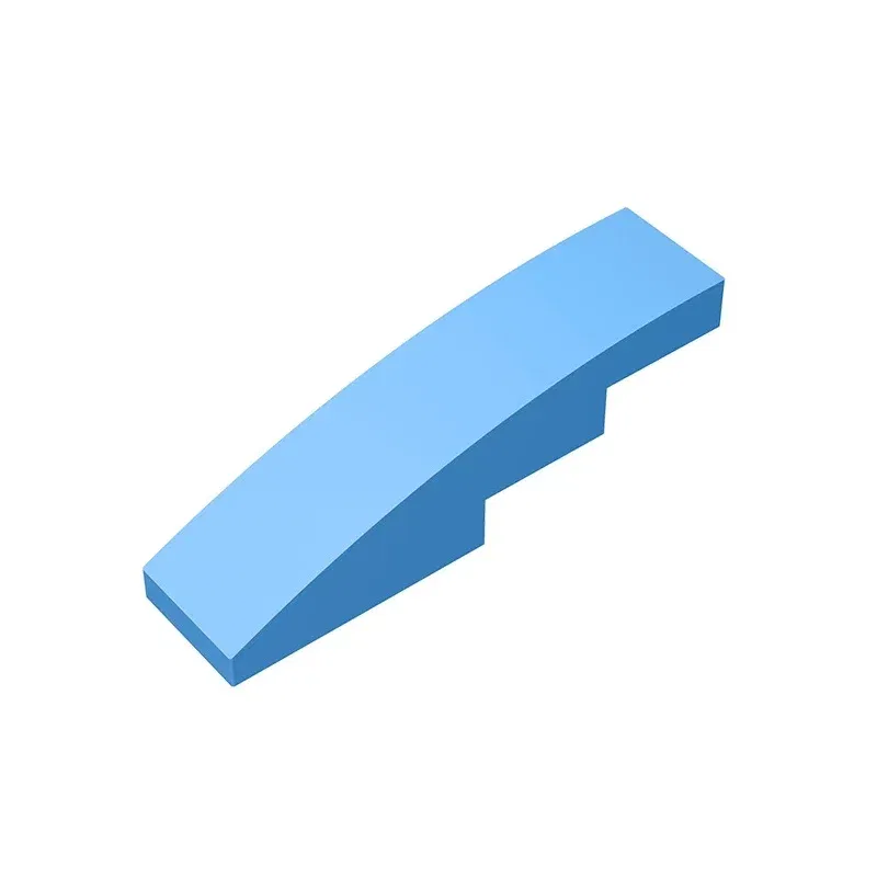 Color: Trans-light Blue - Gobricks GDS-658 Slope, Curved 4 x 1 compatible with lego 11153 61678 pieces of children's DIY Educational Building Blocks