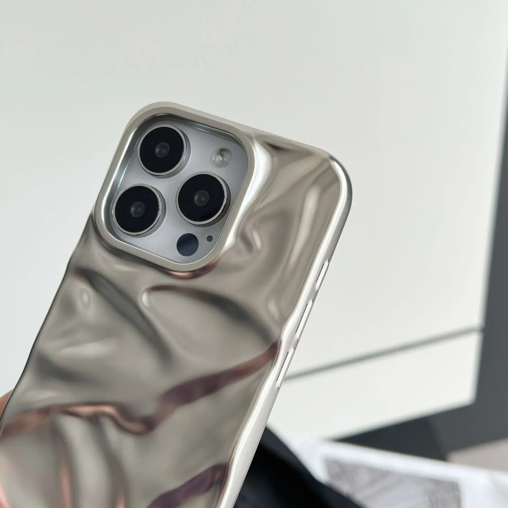 Color: black, Compatibility by Model: iPhone 13 - Soft Matte 3D Wavy Pattern Phone Case For iPhone 16 17 ProMax 17 Air 15 14 Plus 13 12 Pro Max 11 ins Water Ripple Creative Cover