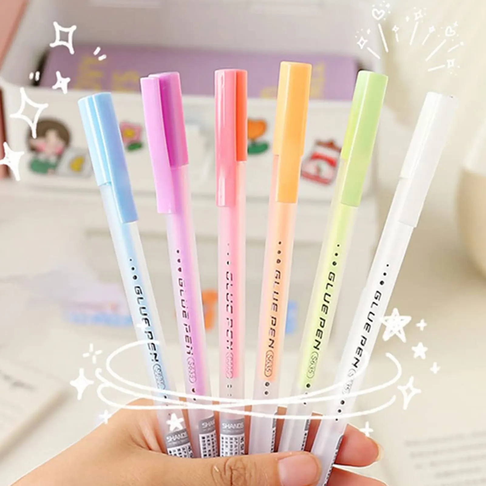 Color: Brown, Ships From: CN - Scrapbook Quick Dry Glue Pen Gl-ue Dots Adhesive Tool Quick Dry Papercrafts DIY Handmade Stationery Liquid Glue Pen