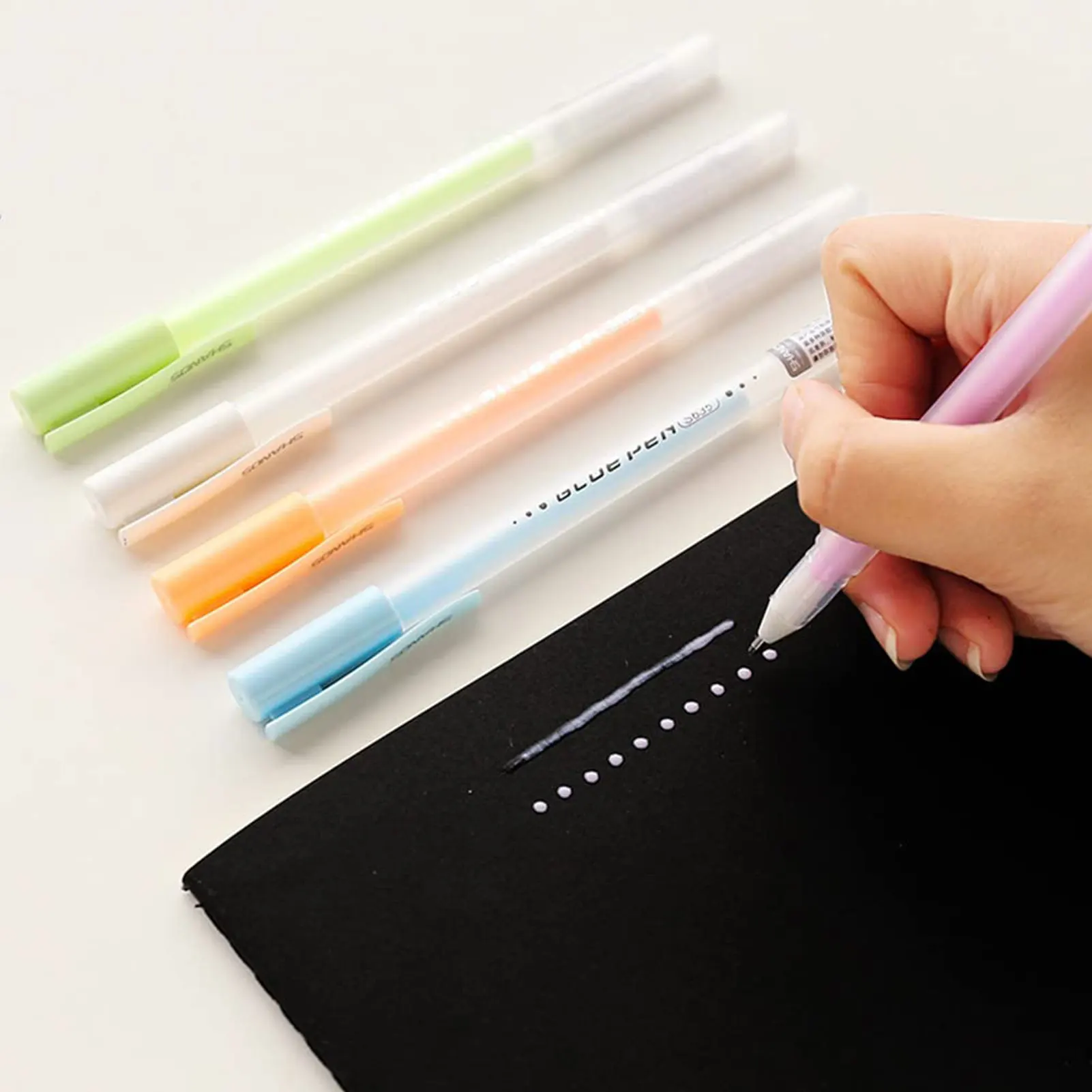 Color: Brown, Ships From: CN - Scrapbook Quick Dry Glue Pen Gl-ue Dots Adhesive Tool Quick Dry Papercrafts DIY Handmade Stationery Liquid Glue Pen