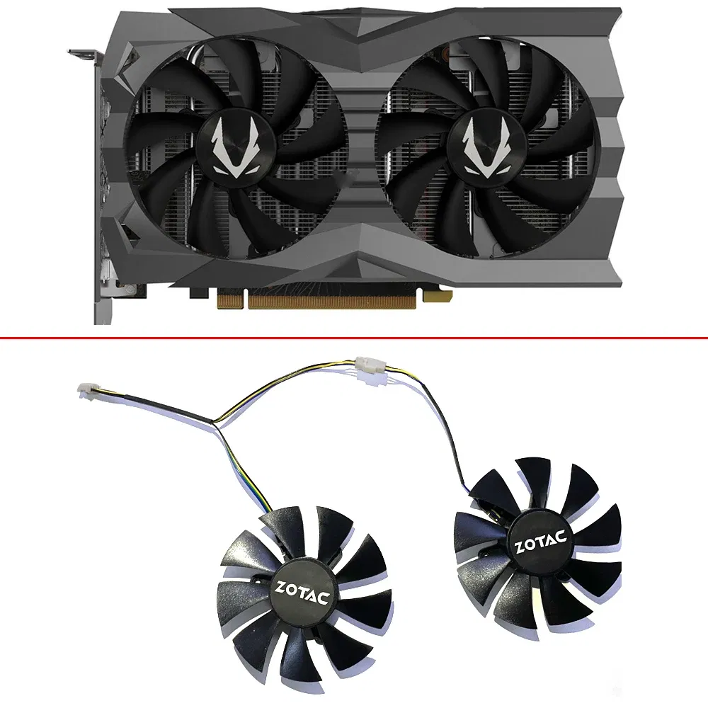 Color: Gold - DIY 85MM GA92S2U GA92A2H 4PIN GTX 1660 1660Ti GPU Graphics Fan Zotac GeForce RTX 2060 2070 SUPER Mini Video Card Cooling Fans