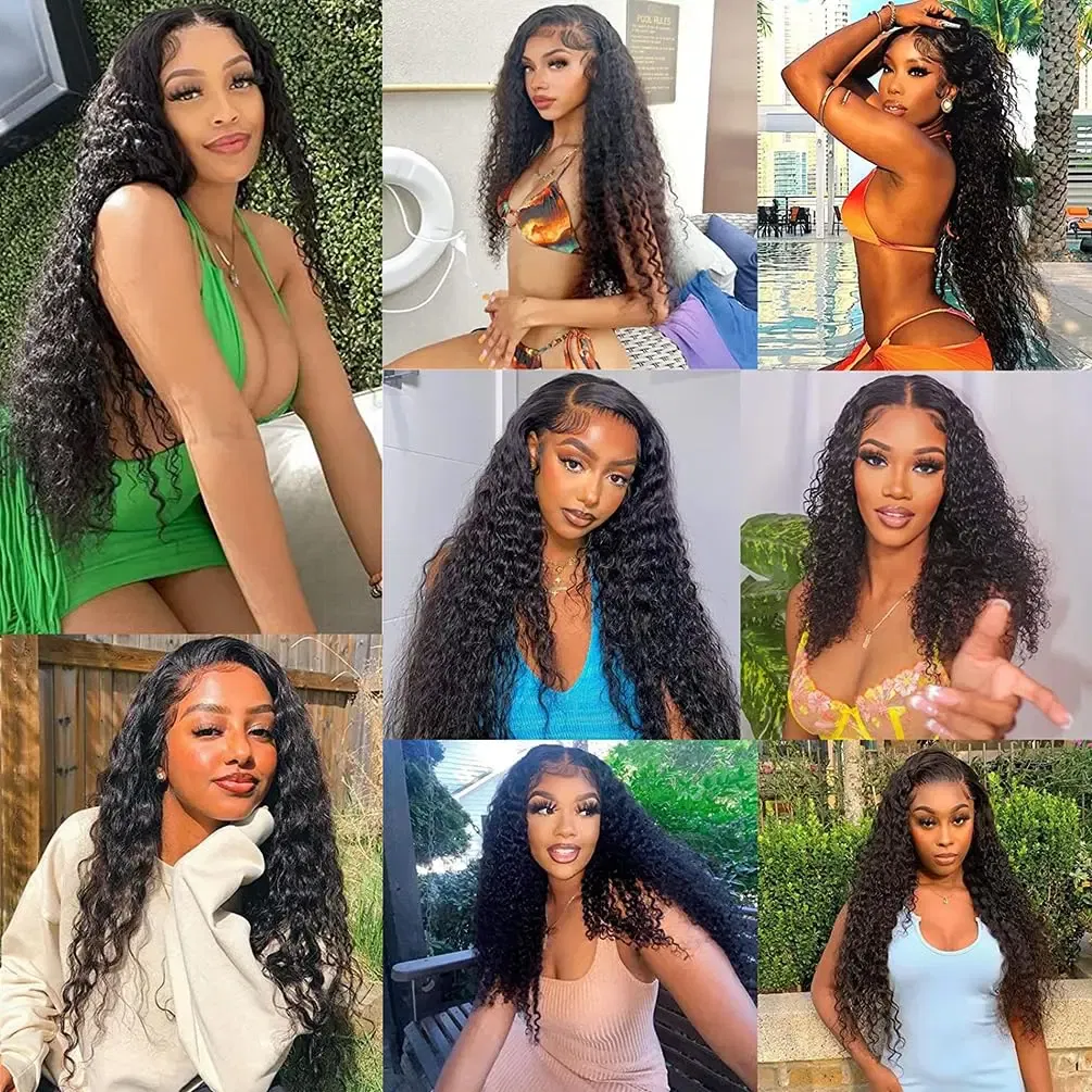 Color: #1, Material Grade: Remy Hair, Longest Hair Proportion: 25%-30%, Ships From: CHINA, Stretched Length: 24 24 26 - Water Wave Bundles 10A Peruvian 100% Human Hair Bundles 1 3 4 Bundles Deal Wet And Wavy Curly Hair Extensions