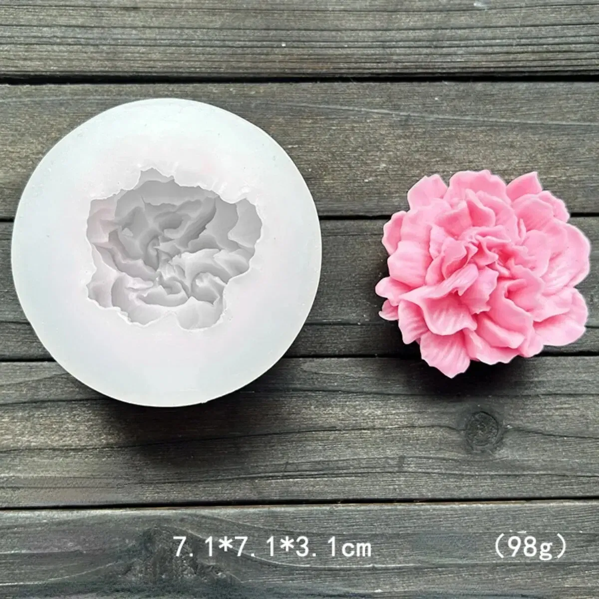 Color: light green - Lotus Flower Silicone Candle Mold Sunflower Peony Multi Style Soap Resin Crystal Mould Heart Rose Chocolate Ice Making Set Gifts