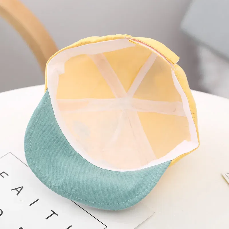 4 Colors Spring Cute Cartoon Dinosaur Baseball Cap for Kids Soft Brim Baby Hat for Boys Girls Adjustable Peaked Caps 6-24M