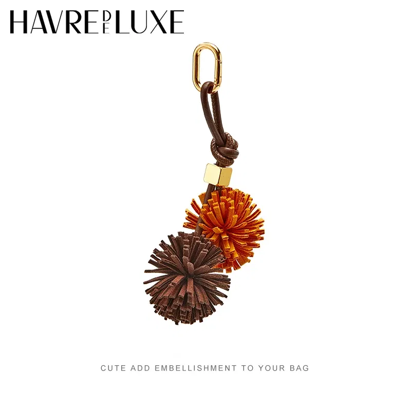 Color: Brown - New color matching exquisite small bag charm keychain shoes accessories handmade DIY limited bag small pendant