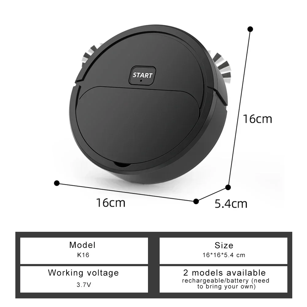 Color: WHITE - Sweeping robot automatic three-in-one wipe mop intelligent silent household lazy sweeper vacuum cleaner