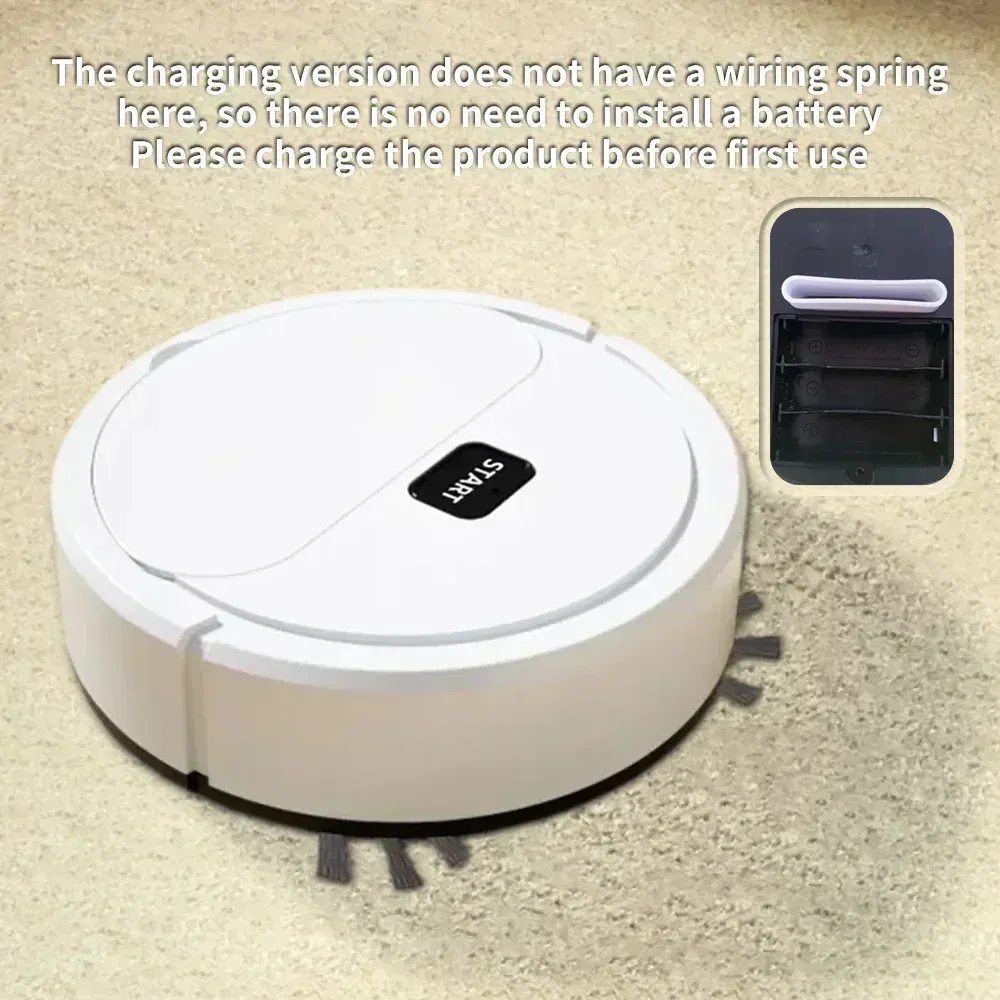 Color: WHITE - Sweeping robot automatic three-in-one wipe mop intelligent silent household lazy sweeper vacuum cleaner