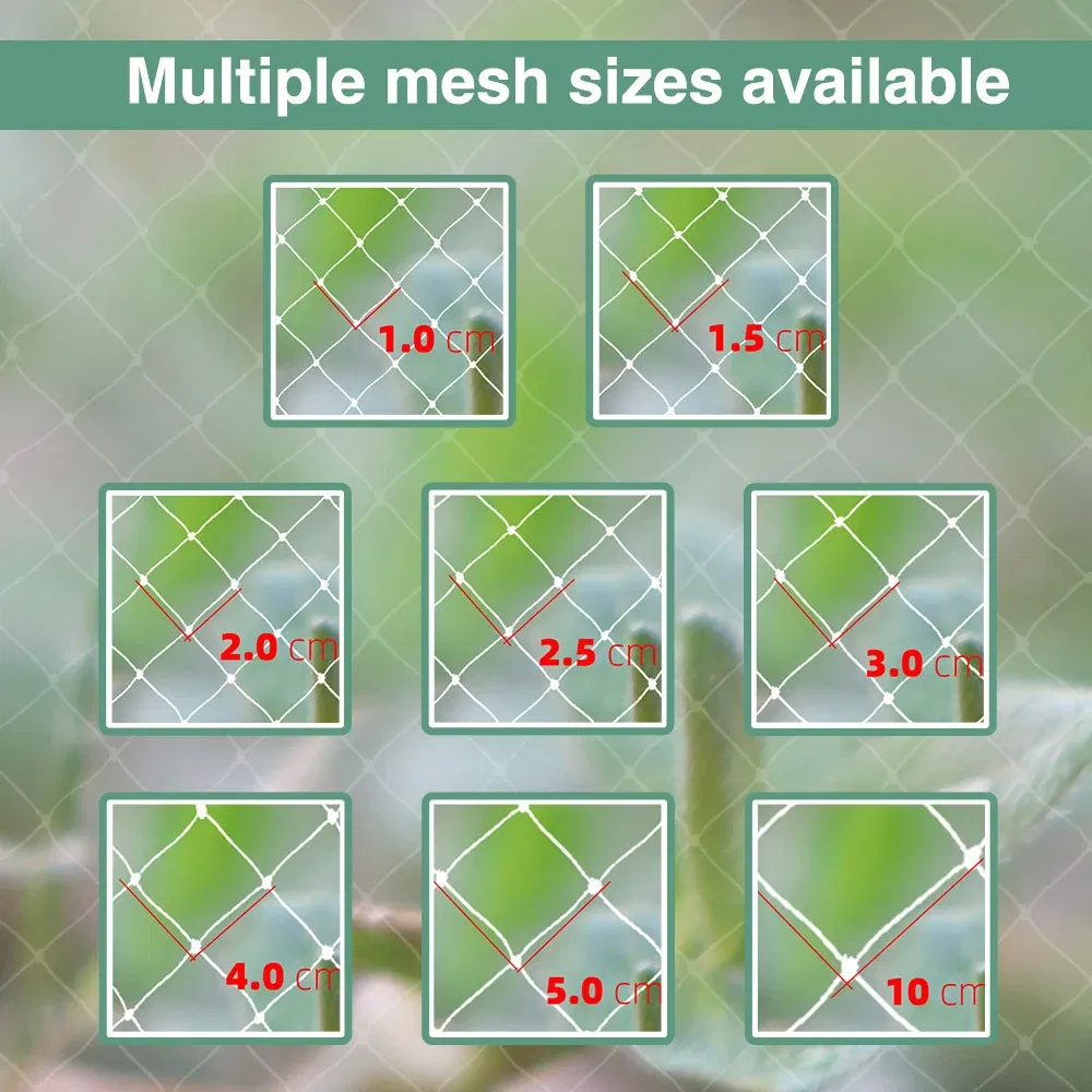 Color: WHITE, Size: 4XL - 3x1-20M Anti-bird Netting Garden Outdoor Pest Barrier Knotted Square Mesh Protection Net Extra Strong Poultry Breeding Nylon Net