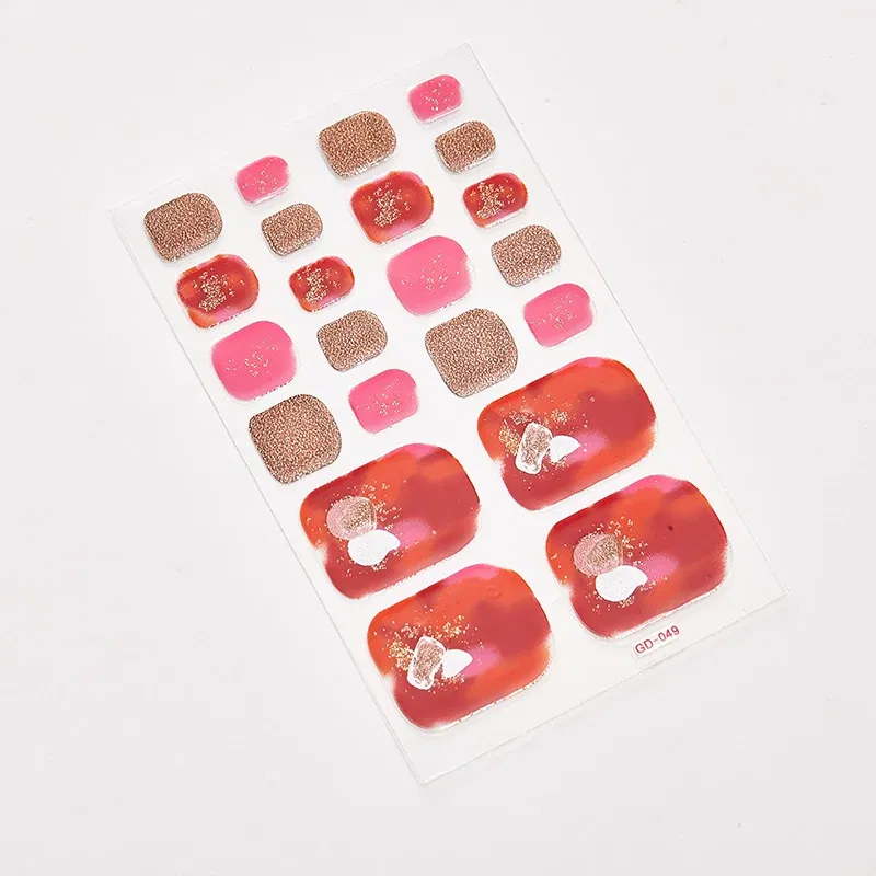 Color: Jade green - 22 Tips/Sheet Nail Sticker Album Nail Designs Manicure Nail Accesoires Nail Art Stickers Nail Wraps DIY Women Salon Loveliness