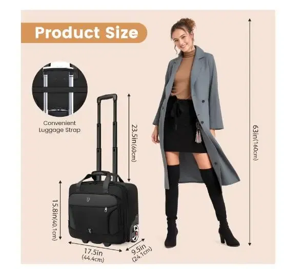 Color: Beige - Men Travel Luggage Bag Men Business Trolley Bag Wheeled bag Oxford Suitcase Travel Rolling Bags On Wheels Carry On Luggage Bag