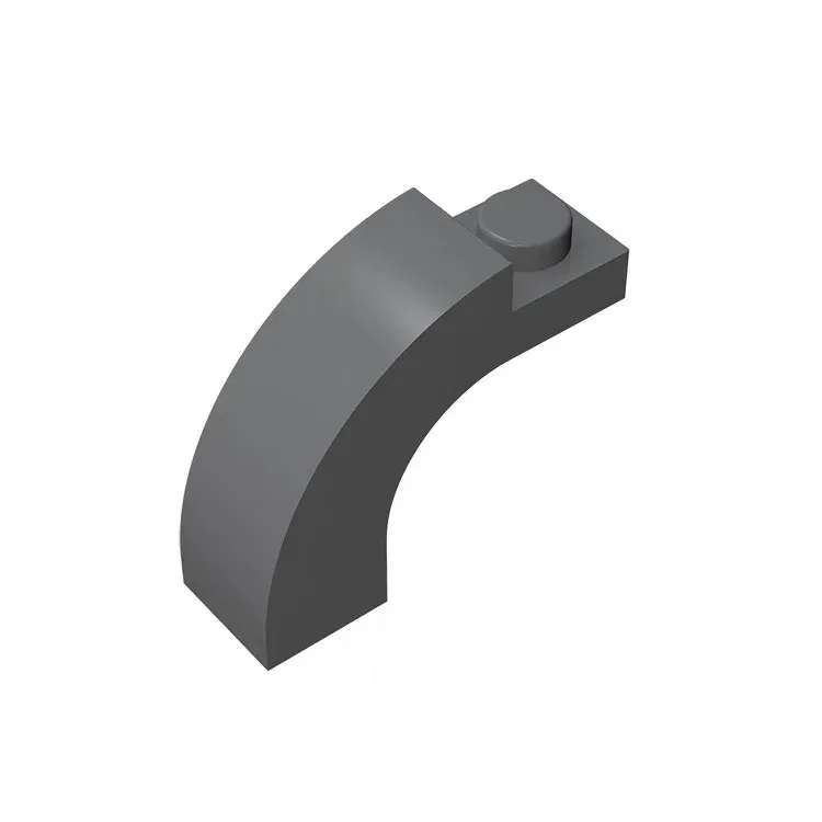 Color: GRAY - MOC PARTS GDS-719 BRICK W. BOW 1X1X2 compatible with lego 6005 92903 children's toys Assembles Building Blocks Technical