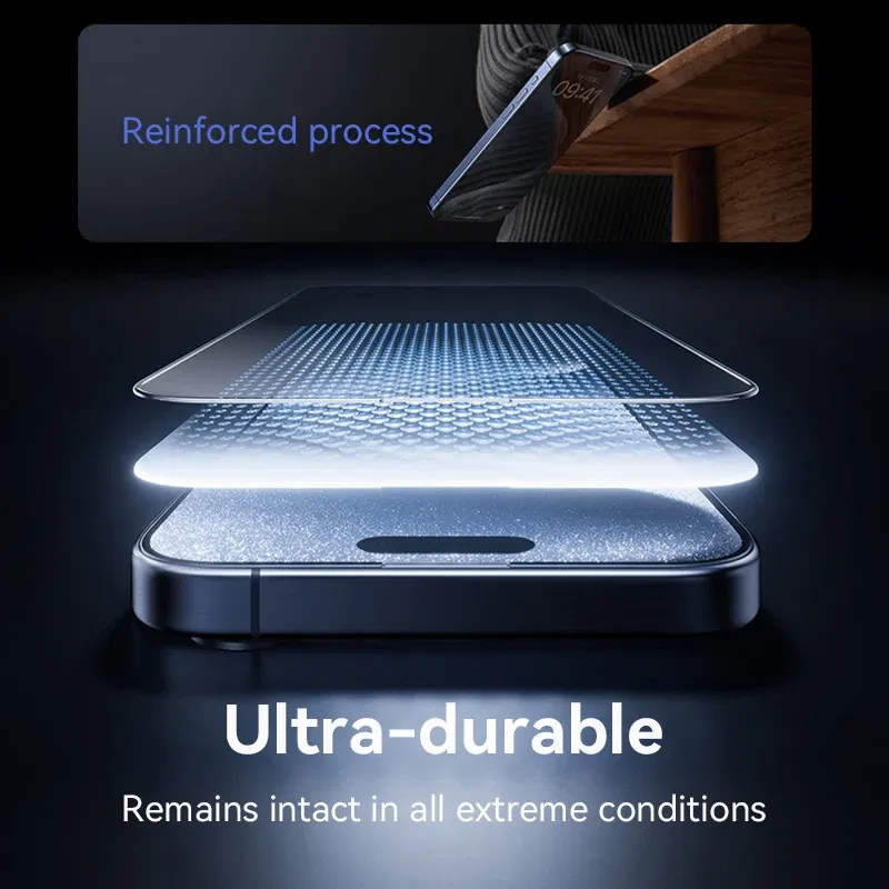Bundle: 3 Pieces, Material: High Definition - Joyroom 1/2/3pcs Tempered Glass For iPhone 16 15 14 13 12 11 Pro Max Screen Protector For iPhone 16 Full Screen Protective Glass