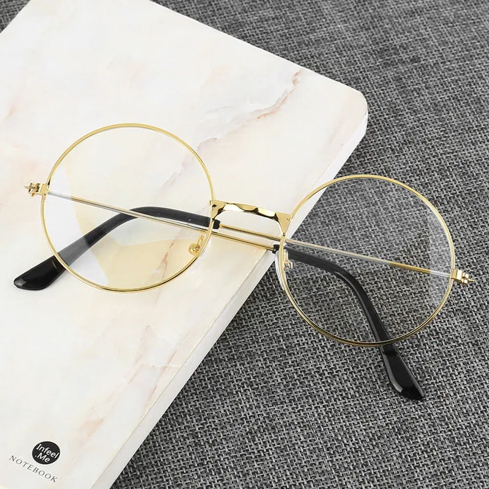 Frame Color: MULTI - Retro Round Frame Anti-blue Radiation Glasses Ultralight Men Women Blue Light Blocking Glasses Eyewear Computer Goggles